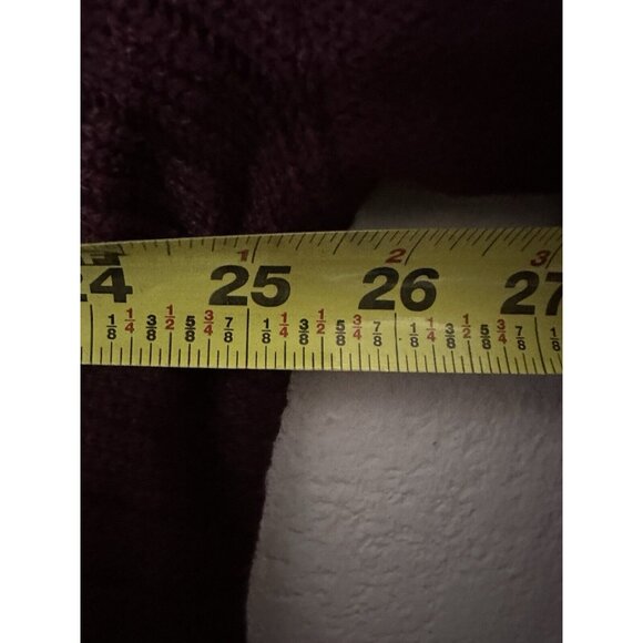 Rebecca Malone Dark Ruby Purple Knit Longline Cardigan Sweater Size XL - Picture 9 of 9